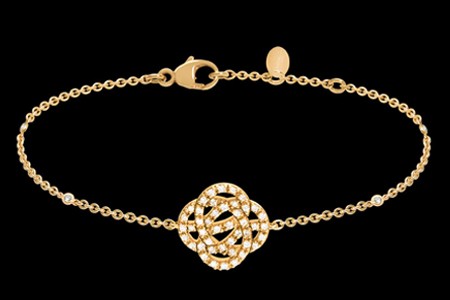 Bracelet or jaune et diamants