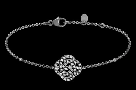 Bracelet or noir et diamants