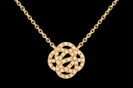 Collier GM or jaune et diamants